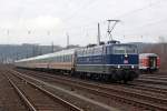 Die 181 201-5 mit IC 13 in Koblenz Mosel am 20,01,11