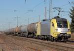 ES 64 U2-013 mit Kesselzug in Ratingen-Lintorf am 07.03.2011