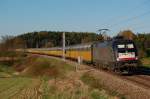 182 529 ist mit einem Altmannzug unterwegs nach M�nchen Milbertshofen.