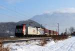 185 664 + 139er Zebra mit KLV-Zug nach M�nchen Ost Rbf.