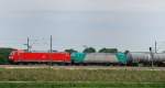 185 397-7 + 185 611-1, aufgenommen am 10.05.11, kurz vor Burgau.