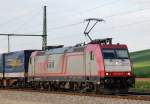 185 594-9, Crossrail, aufgenommen am 28.07.11, bei Auggen.