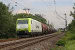 Die 185-CL 005 in Schkopau am 18,08,11