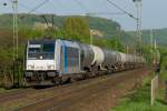 RAILPOOL 185 687-1  im Dienste von Rurtalbahn Cargo  beim passieren von Kilometer 92 in H�he Bonn-Limperich.