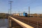 Die LTE 185 529-5 auf der Moselbr�cke in Koblenz am 14,04,13