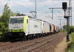 E186 237 von Captrain mit Getreidezug in Porz Wahn am 03.05.2011
