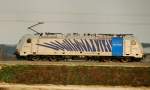 Weit oben stand sie auf meiner Wunschliste! 186 102-0, Railpool, aufgenommen am 17.12.09, Strecke Augsburg-Ulm, kurz vor Burgau.