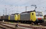 ES 64 F4-027 + ES 64 F4-009, aufgenommen am 04.09.10, bei der Durchfahrt durch Treuchtlingen.