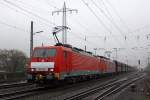 Die 189 036-7 und 189 xxx-x mit dem leeren Erzbomber in Ratingen Lintorf am 22,01,11