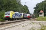 Die Lokomotion E 189 912 RT und 189 917 in A�ling (Oberbay) am 30,07,11 