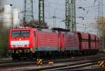189 041-7 mit 189 032-6 in Gremberg am 31.03.2012
