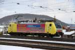 ES 64 F4-007, aufgenommen am 21.02.10, bei der Durchfahrt durch Treuchtlingen.
