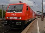 WLE 81 / 189 801 an einem M�ller Touristik Sonderzug aus Wismar kommend in K�ln Hbf.
