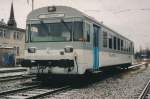 THURBO/Seehäsli: THURBO Steuerwagen 231-2 (ehemals SZU) für die Strecke Radolfzell-Stockach in Radolfzell im Dezember 2004.
Foto: Walter Ruetsch 