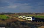 1442 112-7 + 1442 122-6 als S3 (Halle(Saale)Hbf - L.-Stötteritz) am 22.02.2014 in Schkeuditz West.