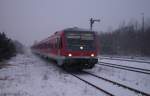 628 562 vor den Bahnhof von Munster.