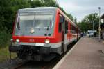 Nach meinem kurzen Trip �ber die Nebenbahn nach Gersfeld (Rh�n) entstand das Bild in den dortigen Bahnhof am 28.07.2010.