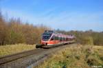 644 012-7 als RB 11813 (Neuss Hbf - Köln Messe/Deutz) am 01.01.2015 bei Bedburg.
