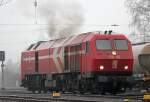 DE13 der HGK beim umsetzen in Br�hl-Vochem am 24.02.2011