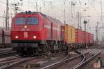 DE13 der HGK verl�sst Gremberg mit einem Containerzug am 24.03.2011