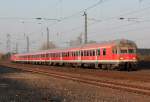 Der RB48 mit N-Wagenpark, geschoben von 111 122, aufgenommen bei Br�hl Vochem am 08.02.2012