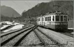 Der SSIF ABe 6/6 34  Piemonte  verl�sst Re als Regionalzug 750 Richtung Domodossola.