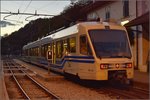 ABe 4/8 48 der FART in Re mit dem abendlichen Zug nach Domodossola.