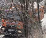  Stra�enkehrmaschine im Dickicht : Eine MAN-Stra�enkehrmaschine am 9.3.2012 bei Brixlegg.