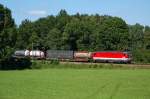 1144 243 mit einem KLV-Zug Richtung Rosenheim.
