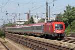Die 1116 189-0 mit EC 113 in M�nchen Heimeranplatz am 31,07,10