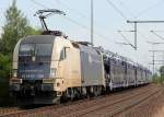 ES 64 U2-068 mit Dacia Autozug in Porz Wahn am 07.06.2011