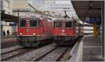 Gleich drei SBB Re 4/4 II in Lausanne auf einem Bild: die Re 4/4 II 1116 ( 91 85 4 420 116-6 CH-SBB) schiebt ihren erst am frühen Abend zum Einsatz kommenden IR nach Neuchâtel auf ein