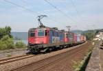 421 385 f�hrt das schweizer Trio an , aufgenommen bei Dattenberg/Wallen am 29.08.2013