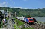 482 045-2 mit dem DGS 41859 (K-Eifeltor - Trieste) am 01.08.2014 bei Oberwesel. 
