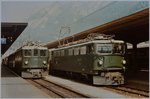 Die RhB Ge 4/4 I 601 und Ge 6/6 II 706 gem.