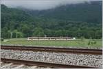 Noch einmal ein Region Alps Domino ist auf der Strecke Richtung St-Gingolph, mit den Gleisen der Rohnetal Strecke im Vordergrund.