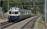 Der BLS BCFe 4/6 736  Blauer Pfeil  erreicht Hohtenn.