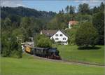 Abfahrt der Eb 3/5 9 der Bodensee-Toggenburg-Bahn mit ihrem wunderbaren Personenzug von Neuthal.