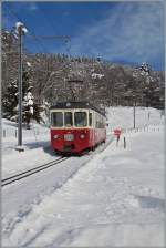 Der CEV BDeh 2/4 N� 75 auf Bergfahrt kurz nach Fayaux.