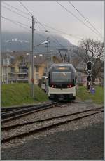 In Blonay erwischt ich gerade noch den CEV MVR ABeh 2/4, der zu einer Probefahrt Richtung Les Pléidades aufbrach.