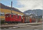 Zu meiner Freude sorgt auch diesen Winter das Gespann des CEV X rot 91 und der 1911 gebauten CEV HGe 2/2 N° 1 für die Schneeräumung auf der Strecke Blonay - Les Pléiades.