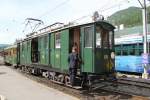 Museumsbahn Blonay-Chamby.G�tertriebwagen Fe4/4 Nr.151(Compagnie Genevoise de Tramways Electriques 1911)Man beachte den Stangenstromabnehmer,den das Fahrzeug fr�her hatte.07.06.14