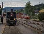 BLONAY-CHAMBY PINGSTFESTIVAL 2015: Dieses Jahr war kleine LEB G 3/3 N° 8 Gastlok bei der Blonay Chamby Museumsbahn, hier in Blonay am 24.