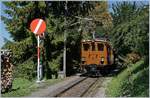50 Jahre Blonay Chamby - MEGA BERNINA FESTIVAL: Die Blonay-Chamby Bahn BB Ge 4/4 81, beim Einfahrtsignal von Chaulin.