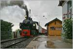 Die SEG G 2x 2/2 105 der Blonay Chamby Bahn ist mit ihrem Zug in Chamby angekommen und wird ihn in Kürze in den Museumsbahnhof von Chaulin schieben.
