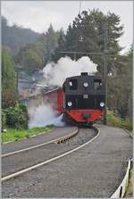 La DER de la Saison / Das Saison Ende der Blonay Chamby Bahn 2024 - Die SEG G 2x 2/2 105 der Blonay Chamby Bahn erreicht mit ihrem Riviera Belle Epoque Zug von Chaulin kommend nun Blonay von wo aus