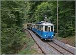 Les chemins de fer disparus - Die verschwundenen Bahnen (Tramway de Lausanne 1896 - 1964) - Der Ce 2/3 ist mit zwei Anh�ngern mitten im Wald kurz vor Vers Chez Rober auf dem Weg nach Chamby.