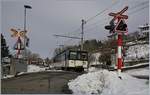 Einer der beiden MOB Be 4/4 (ex Bipperlisi) als Regionalzug nach Montreux beim Halt in Planchamp.