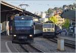 In Montreux waren eine Ge 4/4 (Serie 8000) und ein GDe 4/4 (Serie 6000) auf die Abfahrt.