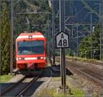 Martigny-Chamonix-Bahn Wagen 21 bei der Einfahrt nach Martigny.